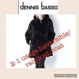 NEW 2-1 Style  Dennis Basso Jacket with usage Reversible/raincoat/coat
